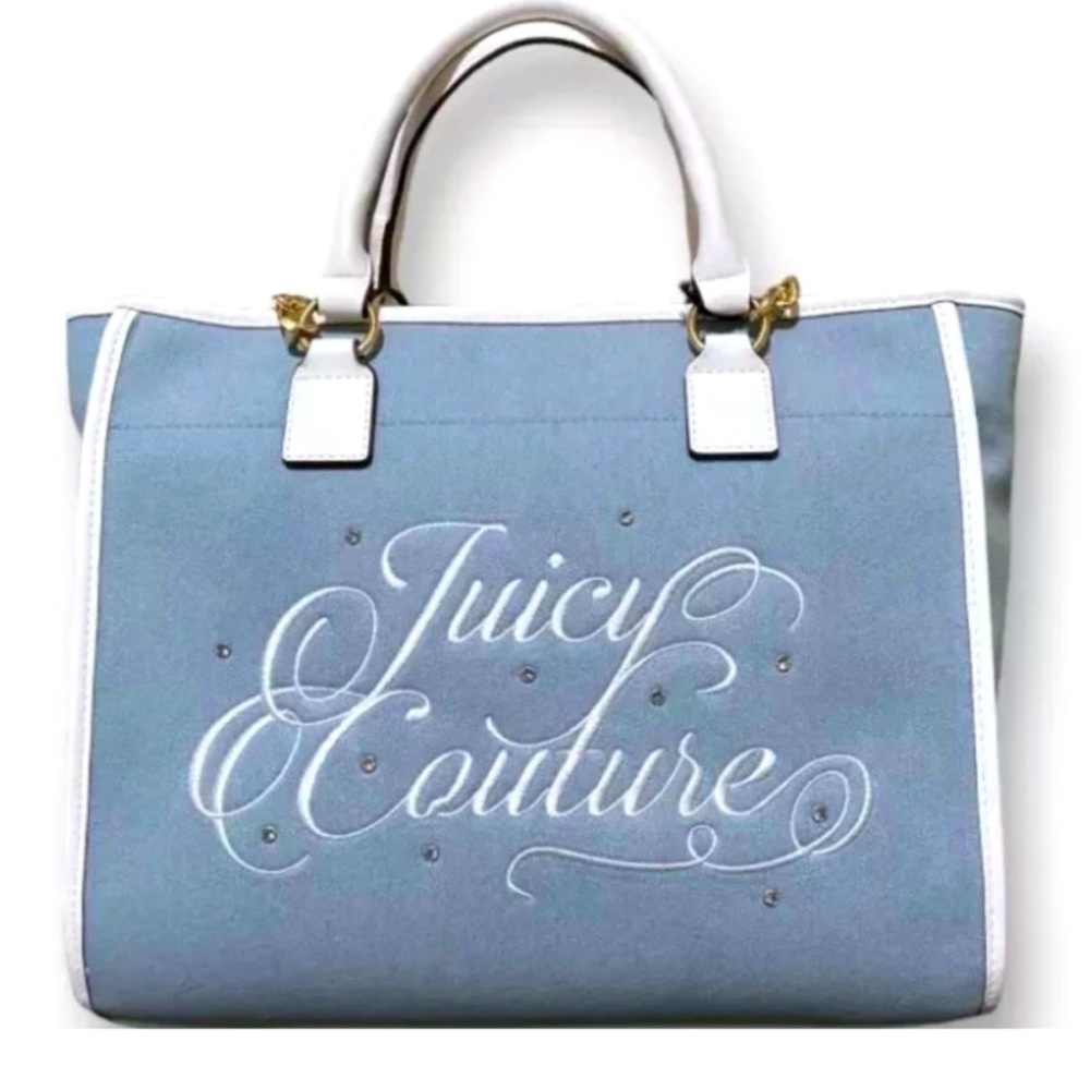 Juicy Couture Denim Beach Tote Bag large